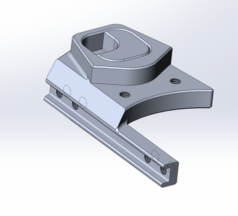 CAD model of the brake-side adapter